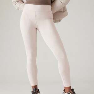 Athleta Delancey Skyline Textured Tight in Cream Braiden Texture Medium